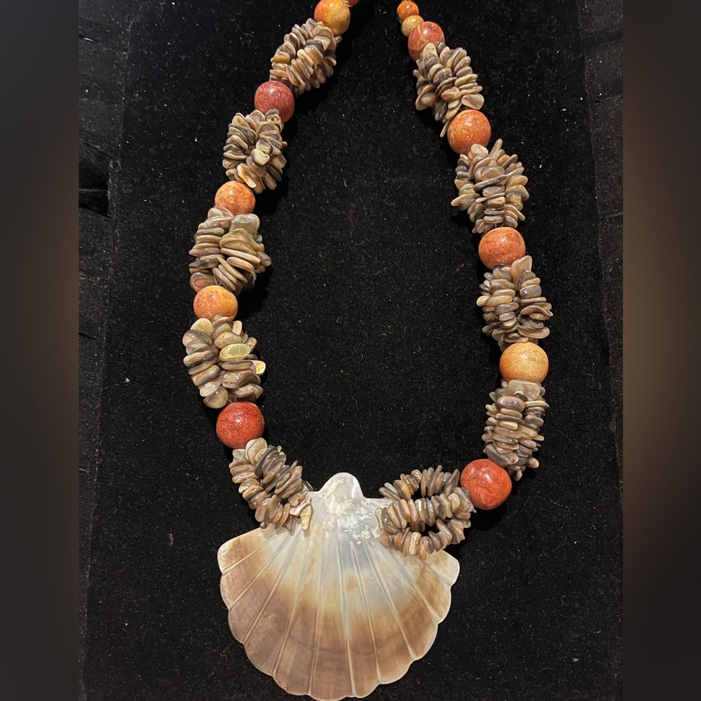 Natural Shell and Bead Necklace